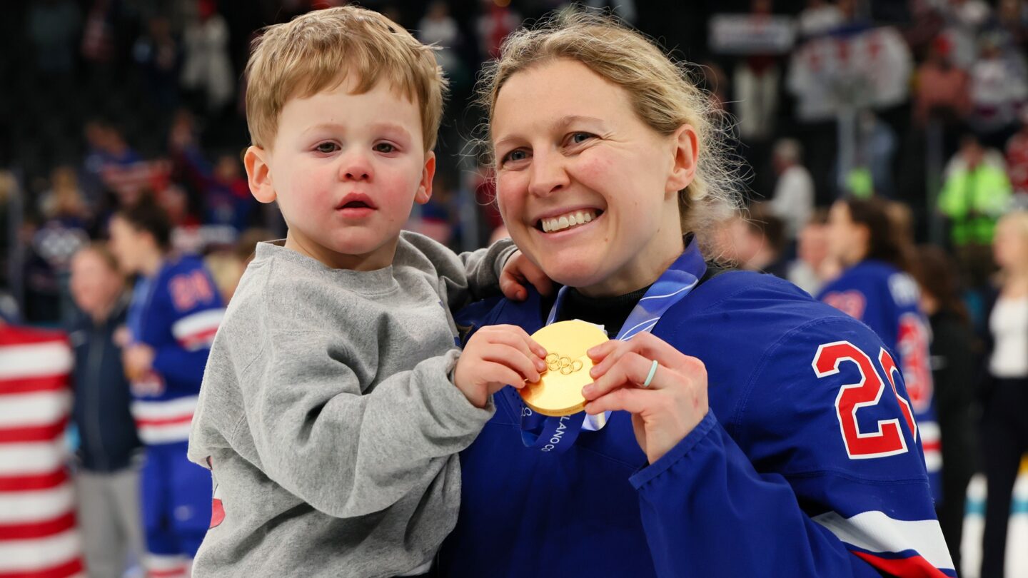 <i>NBC Olympics</i><br/>Kendal Coyne Schofield and son