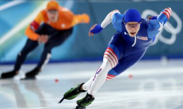 Jordan Stolz in the 500m.