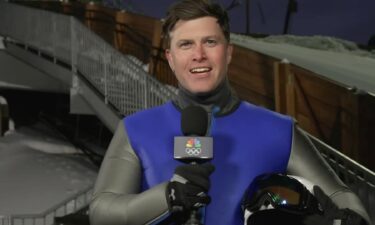 Colin Jost discussing the Milan Cortina Olympics.