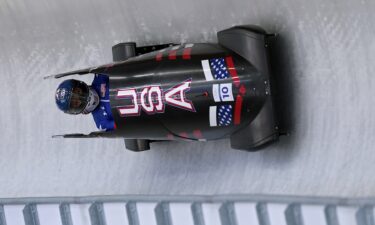 Elana Meyers Taylor in her bobsled.