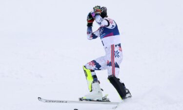 Atle Lie McGrath after his slalom run.