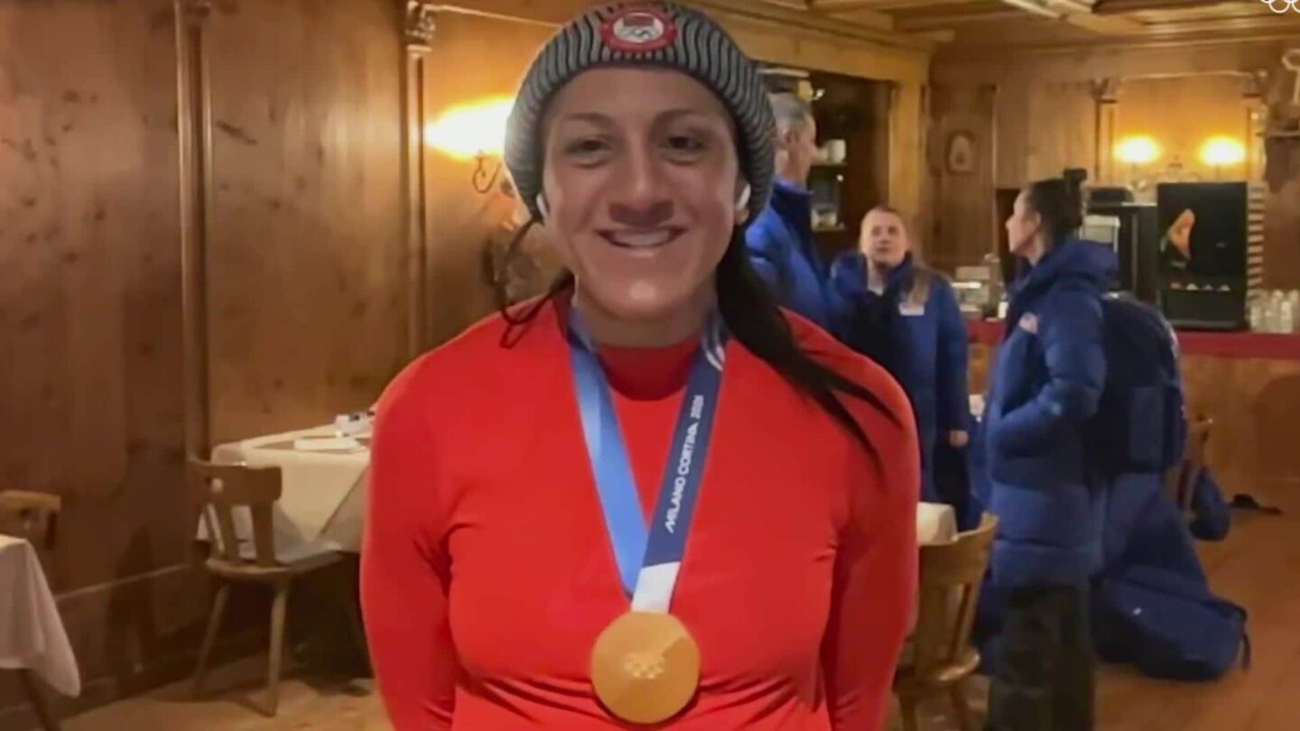 Elana Meyers Taylor talks to Mike Tirico.