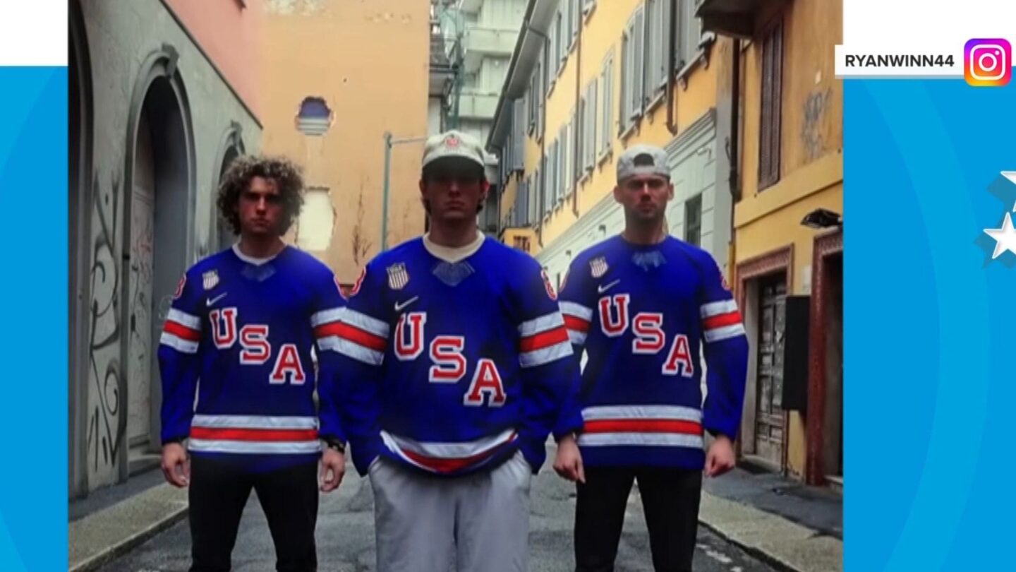 <i>NBC Olympics</i><br/>The Winn brothers pose in their Team USA jerseys