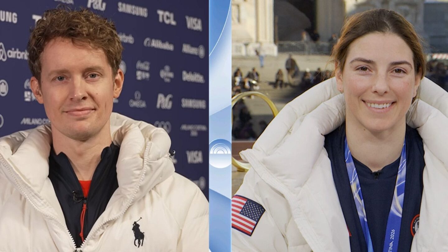 <i>NBC Olympics</i><br/>Evan Bates and Hilary Knight talk to TODAY from Milan