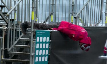 One of the many funny warmups during the Winter Olympics.