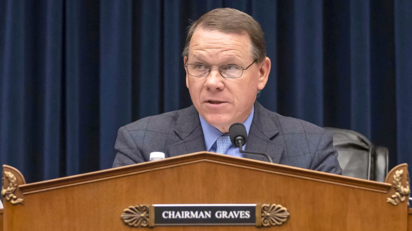 Rep. Sam Graves (MO-06) speaks at a podium.