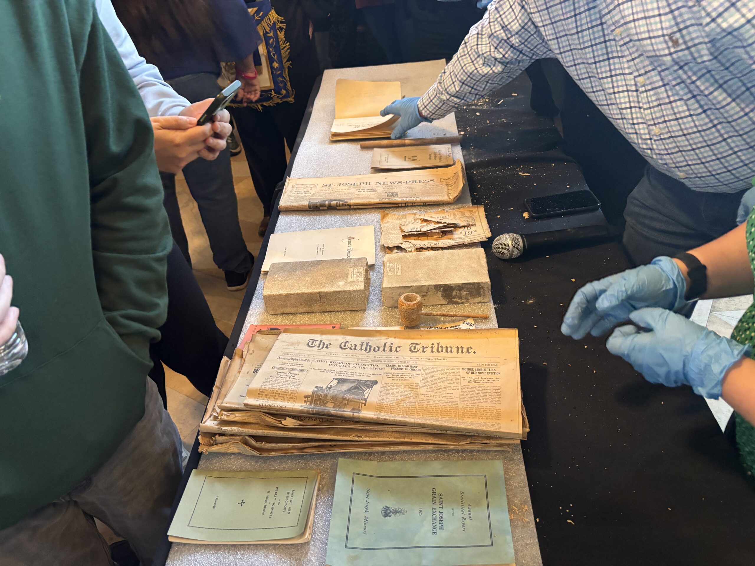 All the items that was inside the time capsule at City Hall.