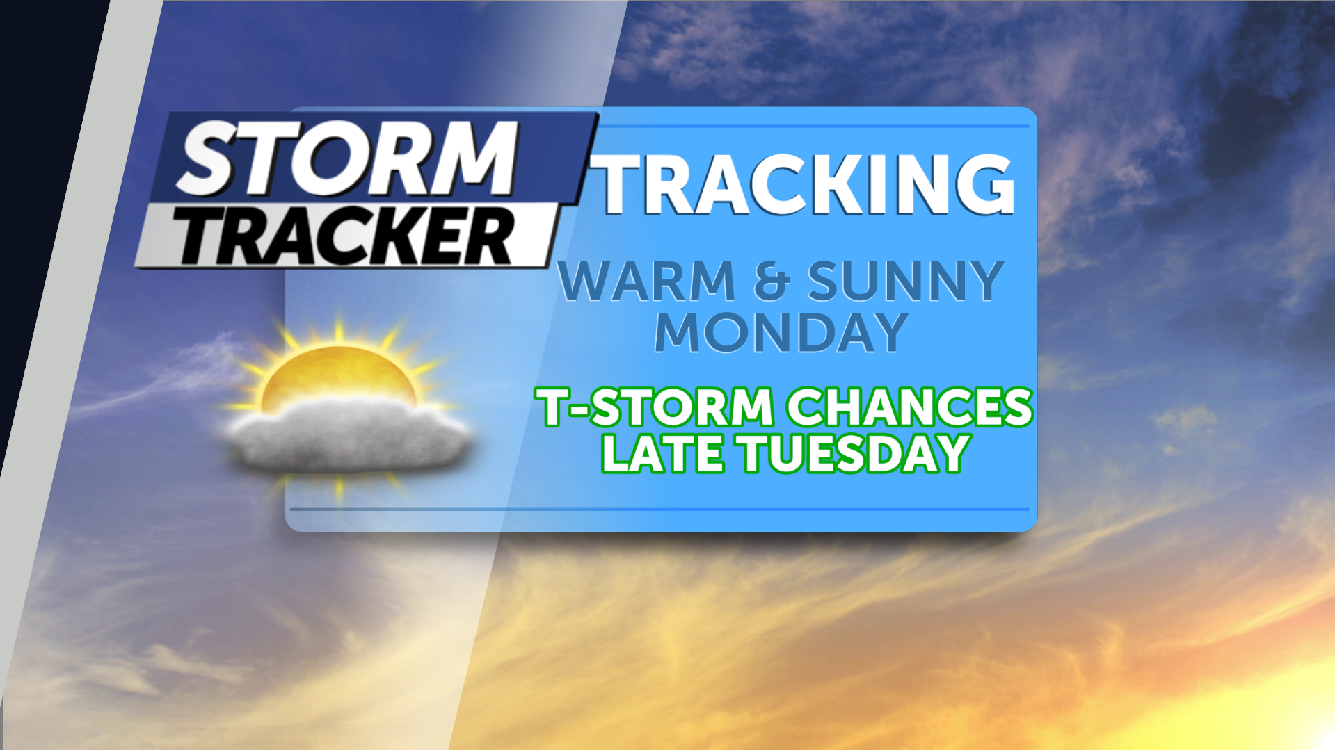 Tracking a warm and sunny Monday, t-storm chances Tuesday - KQ2 | St ...