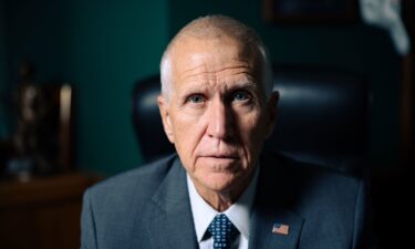 The office sign for Sen. Thom Tillis.