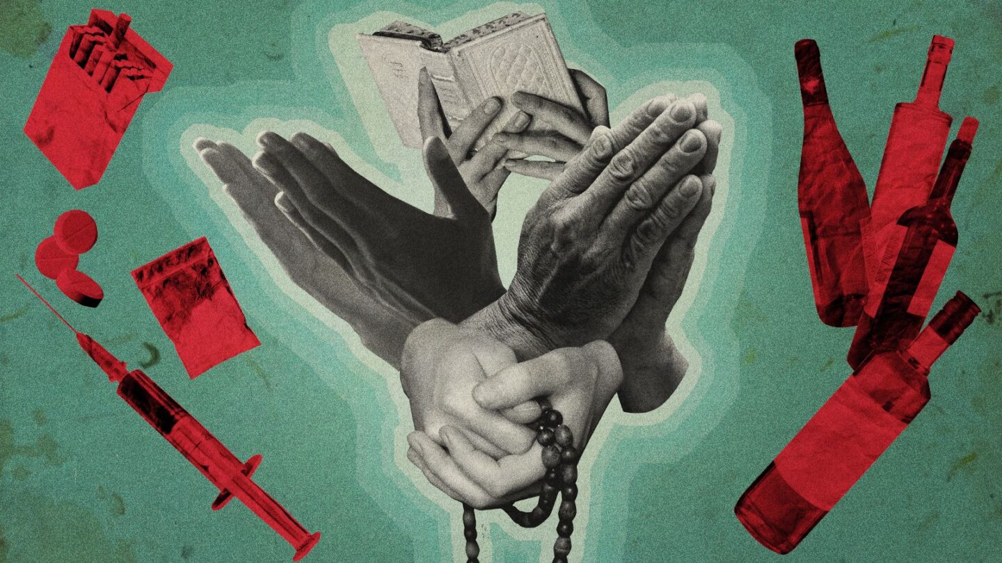 <i>photo illustration by Alberto Mier/CNN via CNN Newsource</i><br/>New research found that those who had a spiritual belief or religious practice were less likely to have a harmful relationship with alcohol