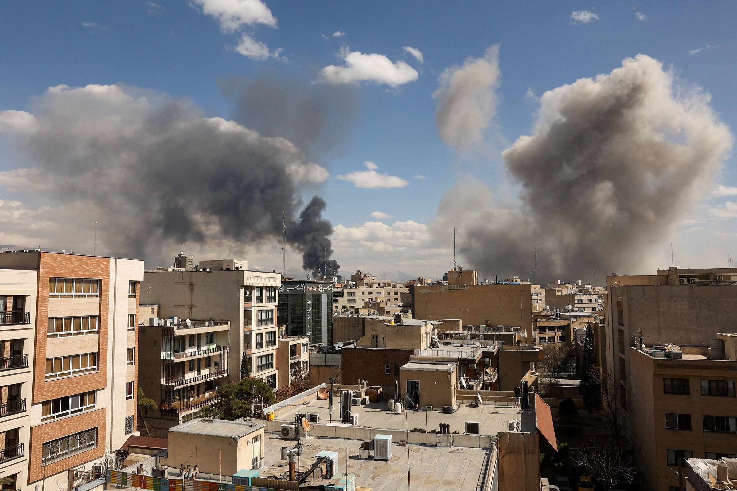 <i>Majid Asgaripour/Wana News Agency/Reuters via CNN Newsource</i><br/>Smoke rises following an explosion in Tehran
