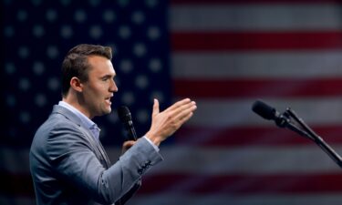Charlie Kirk speaks at a Turning Point USA Believers Summit conference