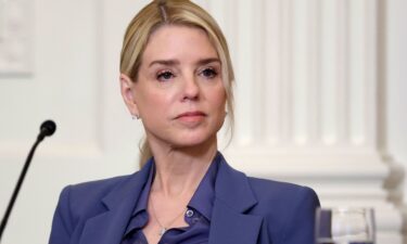 US Attorney General Pam Bondi is pictured in the East Room of the White House on March 16.