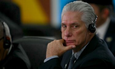 Cuba's President and First Secretary Miguel Diaz-Canel attends a plenary session of the BRICS summit in Rio de Janeiro