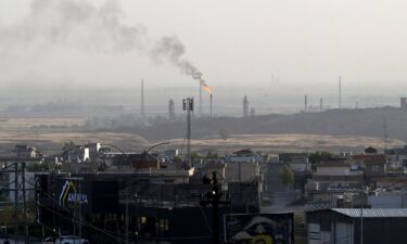 Pictured is the Baba Gurgur oil field in Kirkuk city