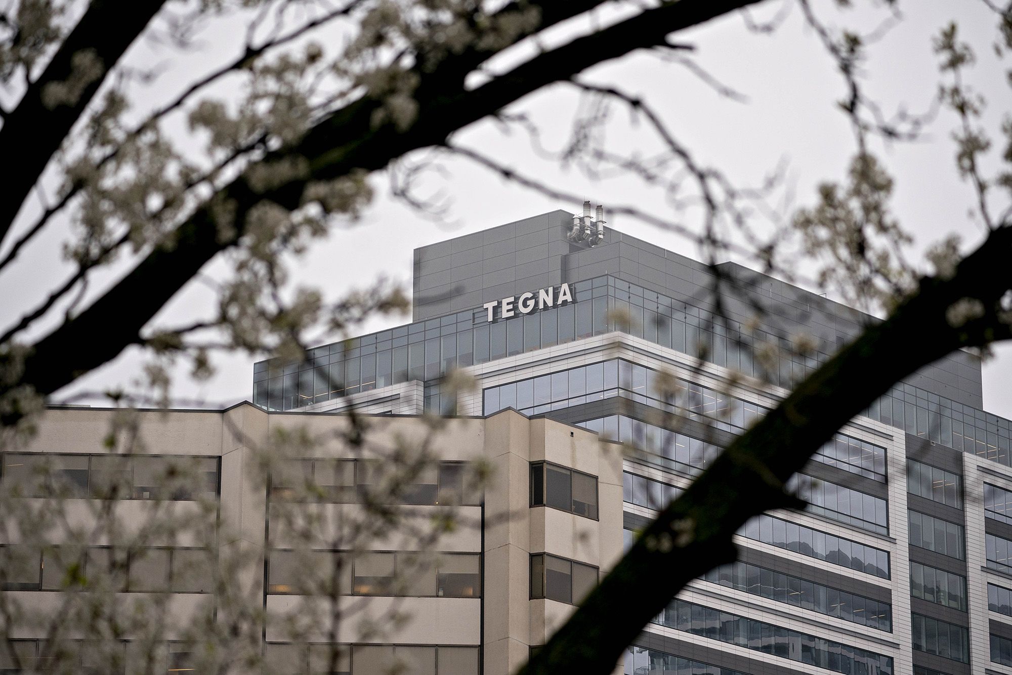 <i>Andrew Harrer/Bloomberg/Getty Images via CNN Newsource</i><br/>The Tegna Inc. headquarters are pictured in McLean