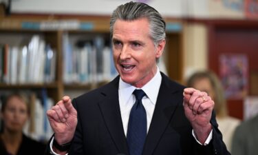 Governor Gavin Newsom speaks at San Lorenzo High School in San Lorenzo