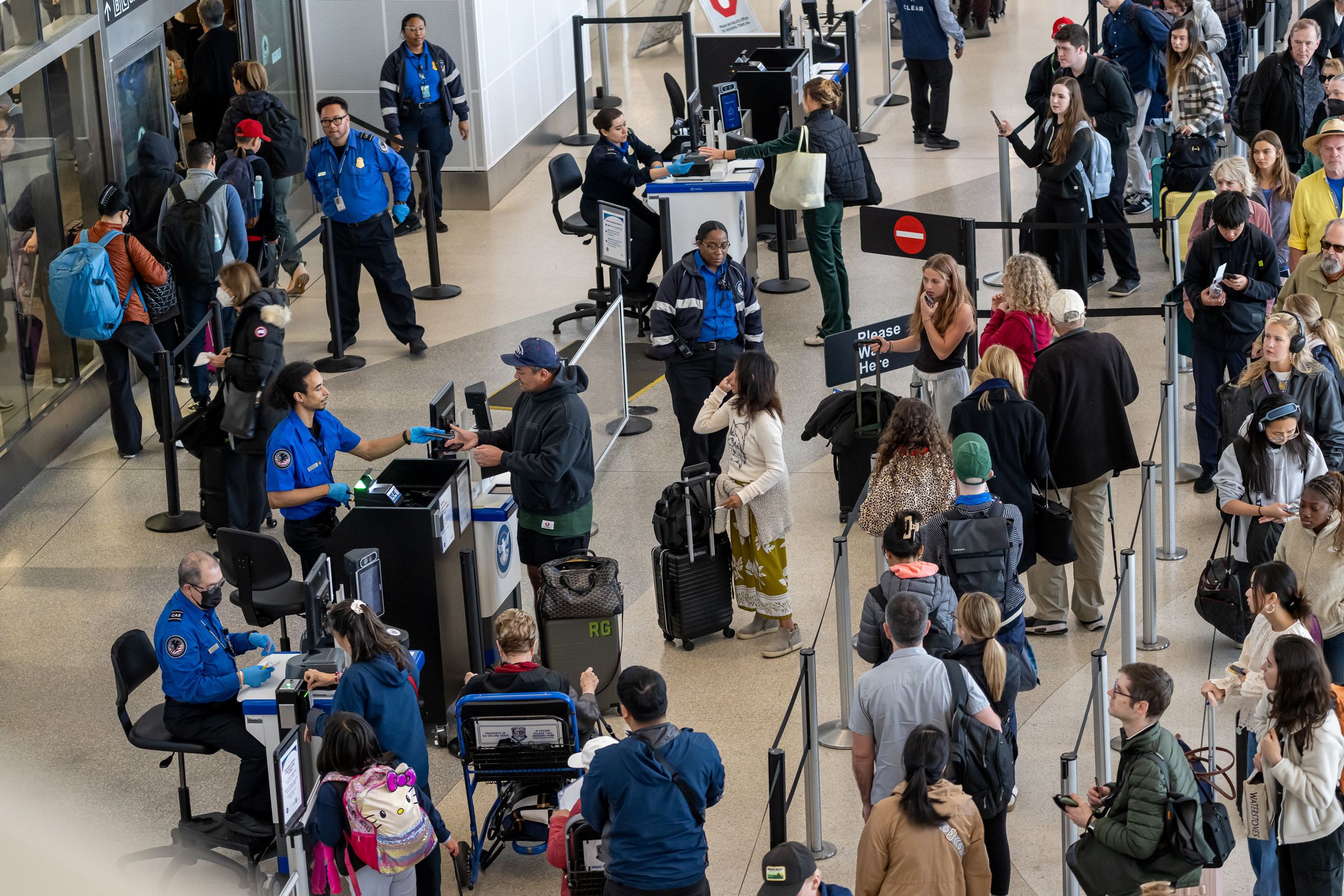 <i>David Paul Morris/Bloomberg/Getty Images via CNN Newsource</i><br/>Employees from Covenant Aviation Security