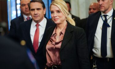 US Attorney General Pam Bondi and Deputy Attorney General Todd Blanche arrive for a closed-door briefing for members of the House Oversight and Government Reform Committee