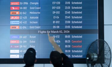 Travelers are advised to check with their airline as soon as possible for information on rebooking and refunds.