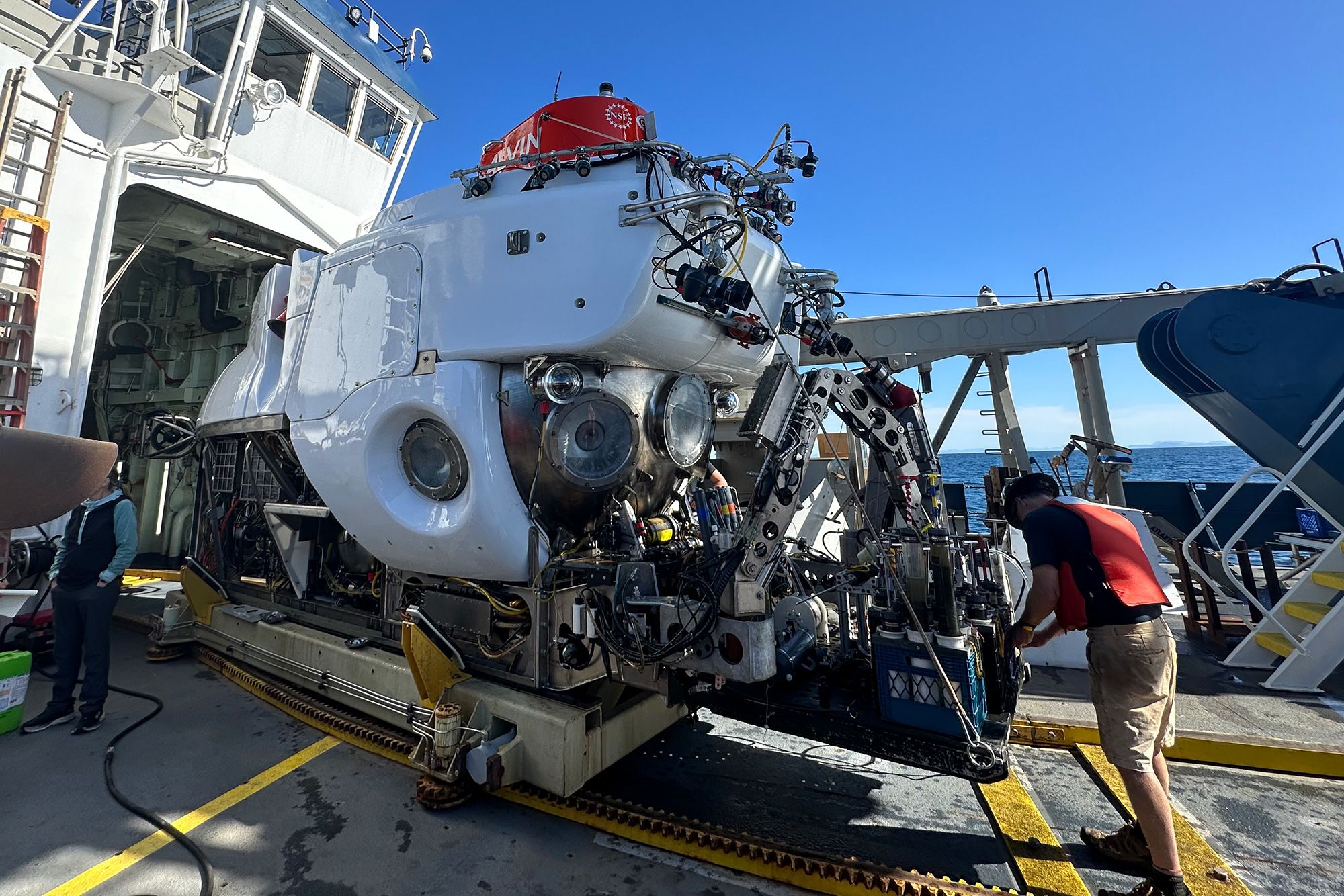 <i>Brett Baker/National Science Foundation via CNN Newsource</i><br/>The research submersible Alvin was used to search the deep ocean for Asgard microbes.