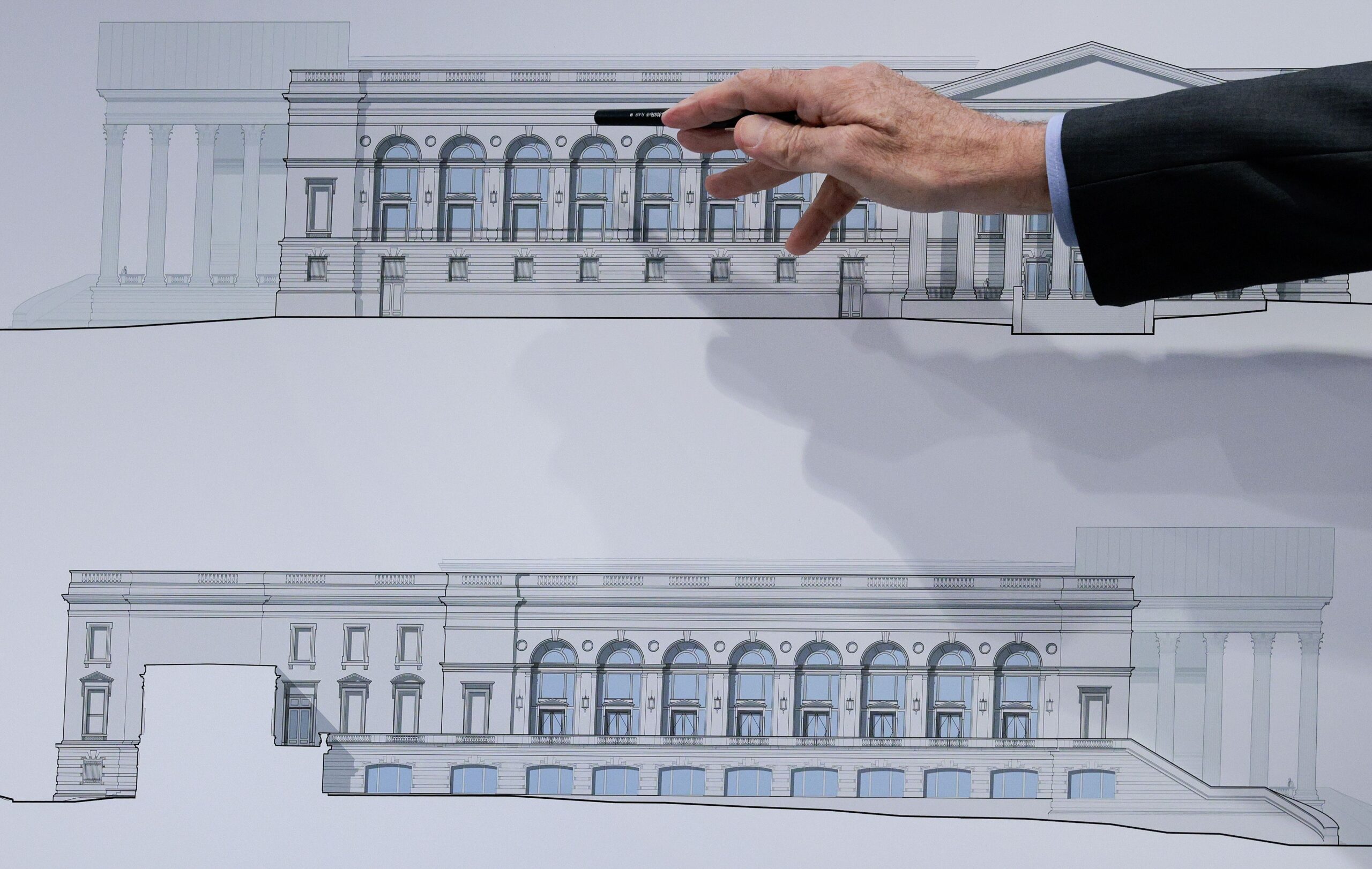 <i>Rod Lamkey/AP via CNN Newsource</i><br/>Work continues on the construction of the ballroom at the White House