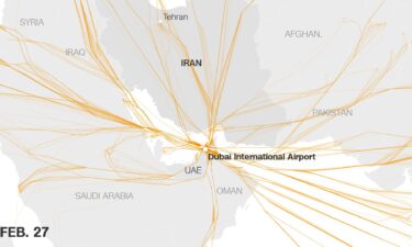 Note: Includes airports with at least 600 flights in the ten countries that have closed all or part of their airspace at any point since Feb. 28: Saudi Arabia