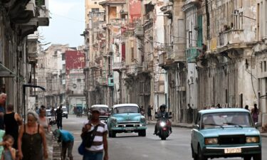 People on a street in Havana on January 7.