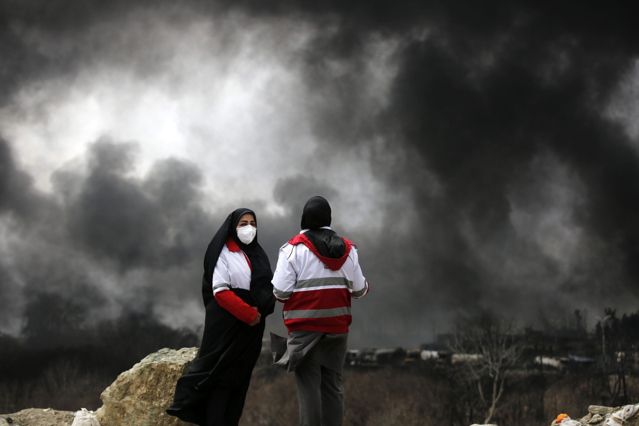 <i>Fatemeh Bahrami/Anadolu/Getty Images via CNN Newsource</i><br/>Black smoke rises after fires broke out following US-Israel attacks targeting some oil storage facilities
