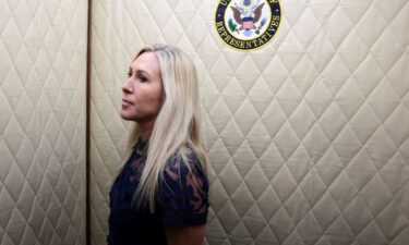 Shawn Harris files paperwork in Atlanta to run in the special election for Georgia’s 14th Congressional District on January 12.