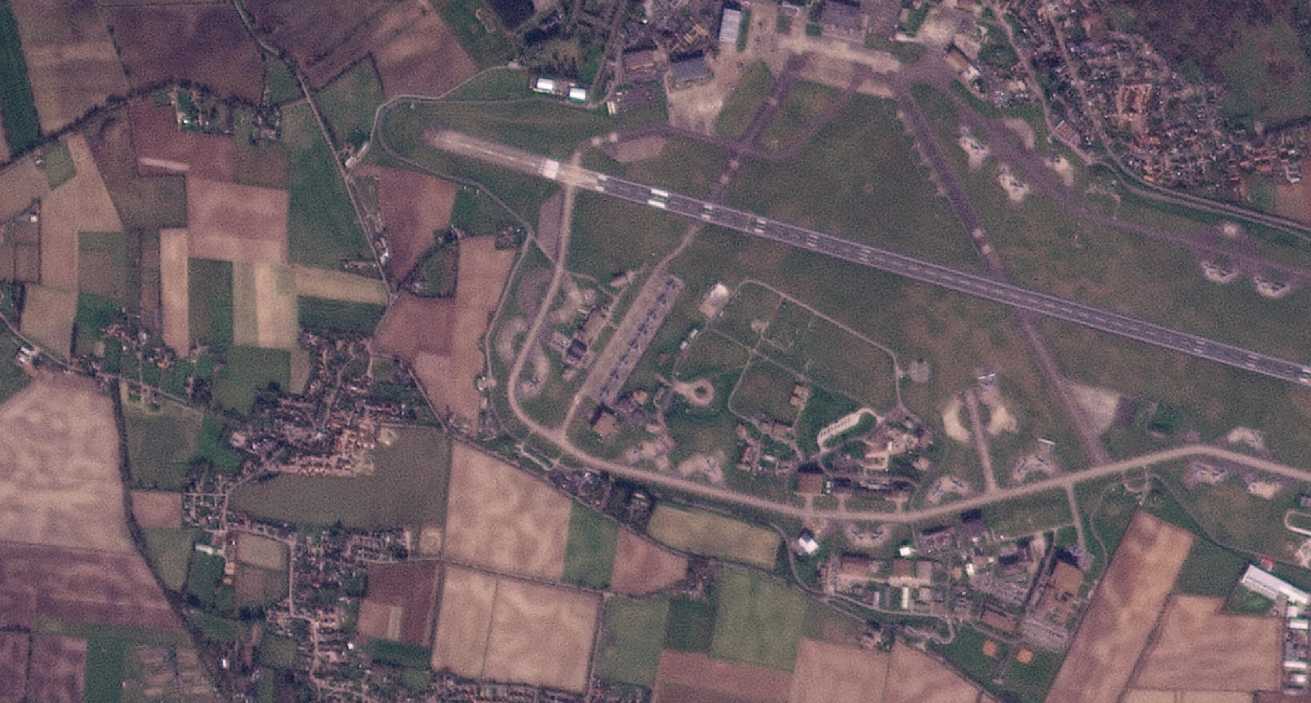 <i>Planet Labs PBC via CNN Newsource</i><br/>A satellite image captured on March 5 shows several aircraft consistent with MC-130Js on the apron at RAF Mildenhall in Suffolk