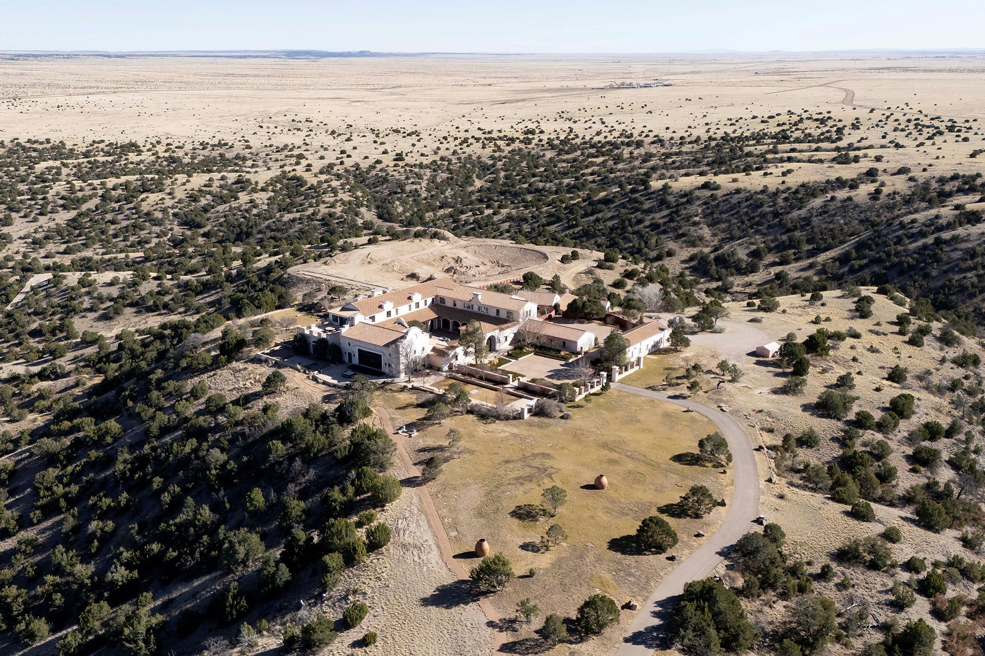 <i>Rebecca Noble/Reuters via CNN Newsource</i><br/>A drone view shows Zorro Ranch