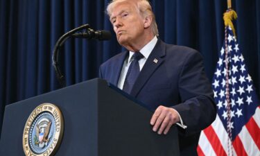 President Donald Trump speaks during a press conference at Trump National Doral in Miami