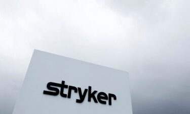 The logo of Stryker medical technology is seen on their plant in Carrigtwohill