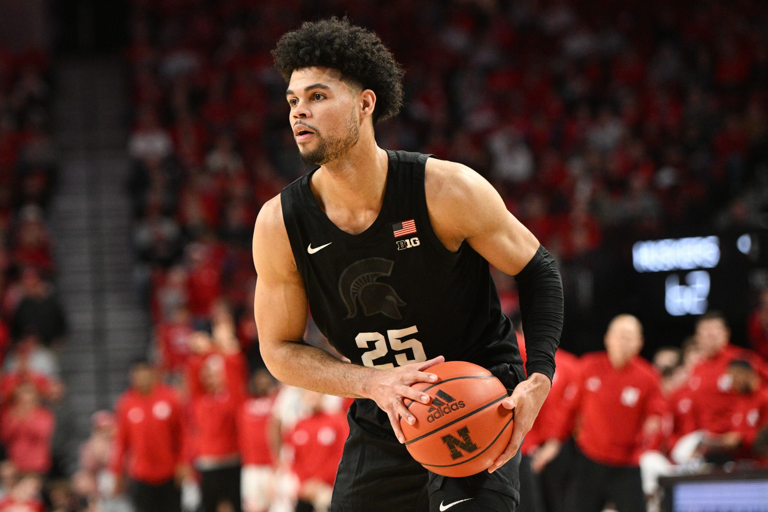 <i>Steven Branscombe/Getty Images via CNN Newsource</i><br/>Malik Hall played college basketball at Michigan State and spent some time in the NBA G League before going overseas to play professionally in Israel.