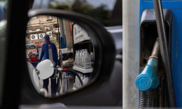 A fuel pump at a gas station operated by Exxon Mobil in Cairo