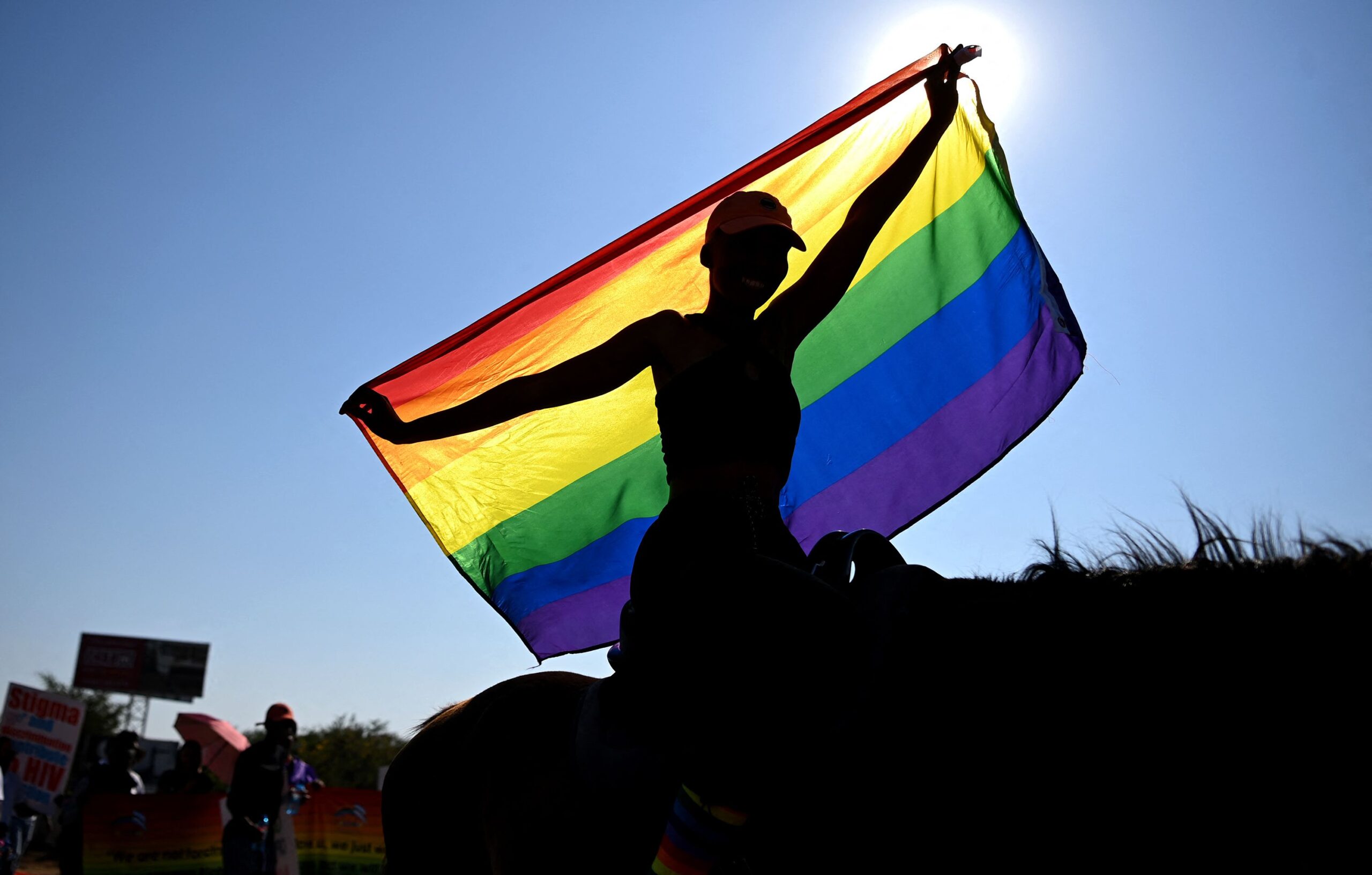 <i>Zohra Bensemra/Reuters via CNN Newsource</i><br/>Anti‑LGBTQ supporters march through the streets during a protest calling for tougher action in Dakar