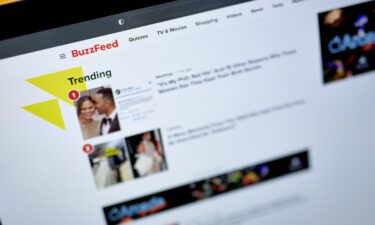 The BuzzFeed website in May 2023. Alongside its namesake