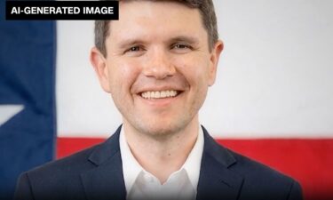 Pictured is a screengrab of an AI-generated fake video of Democratic candidate for Senate James Talarico