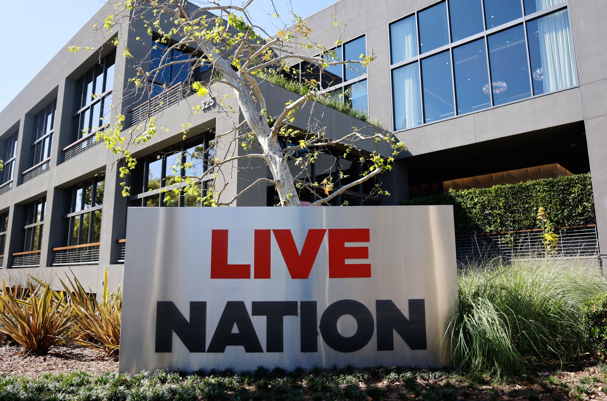 <i>Mario Tama/Getty Images via CNN Newsource</i><br/>A Live Nation corporate office on March 9 in Beverly Hills