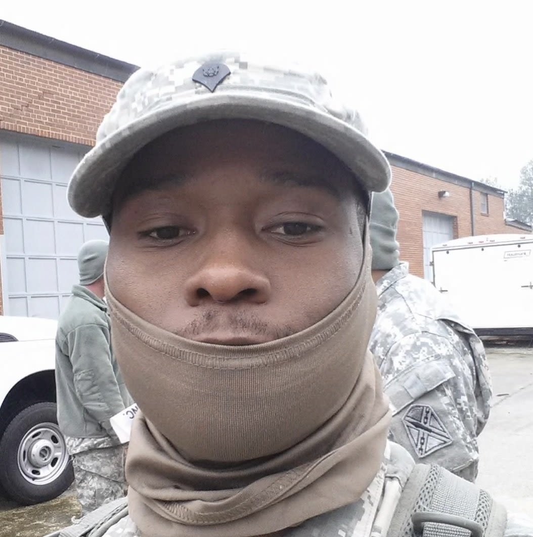 <i>Kendall Warner/The Virginian-Pilot/Tribune News Service/Getty Images via CNN Newsource</i><br/>An officer carrying a large firearm heads onto Old Dominion University's campus in Norfolk