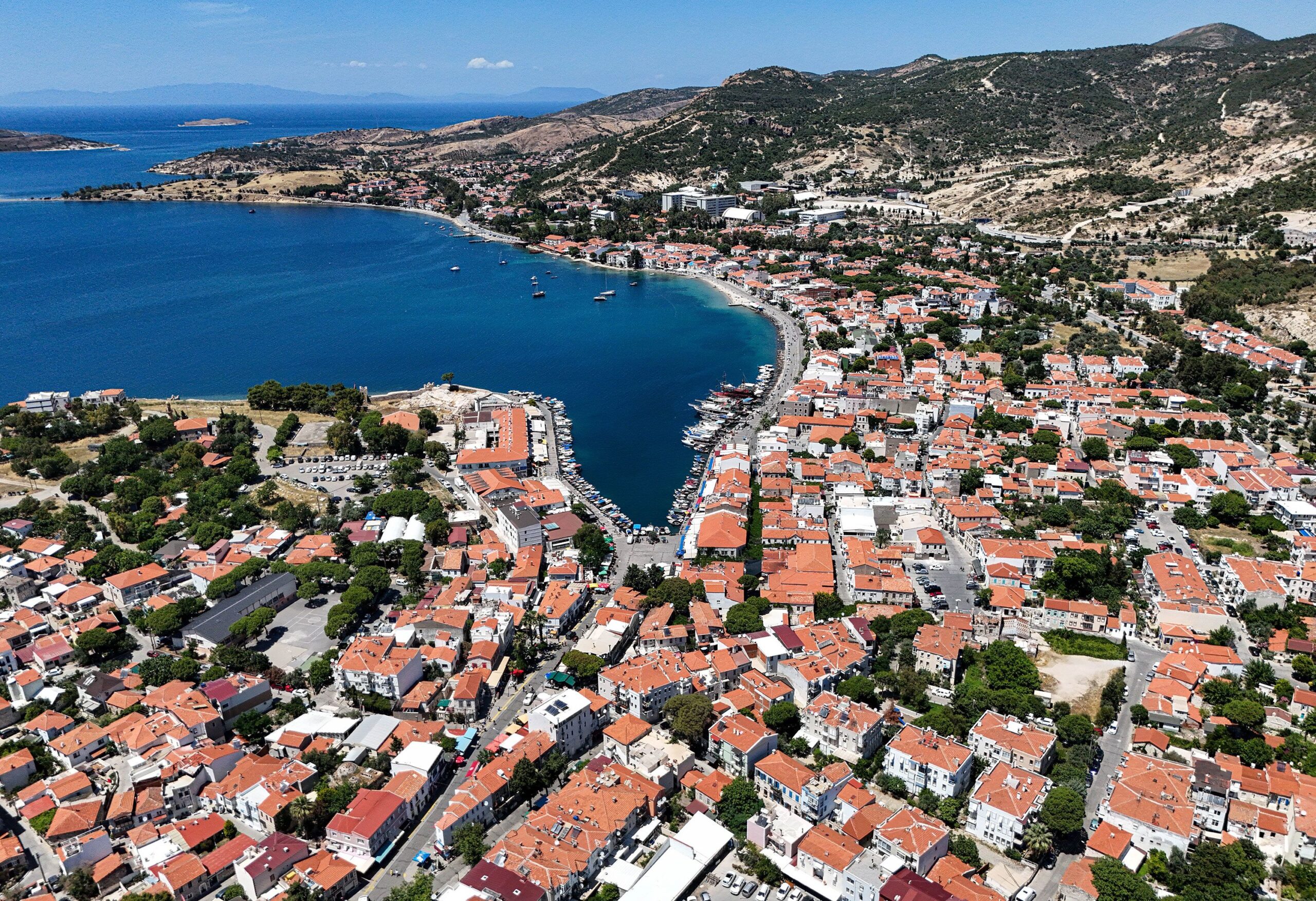 <i>Berkan Cetin/Anadolu via Getty Images via CNN Newsource</i><br/>An aerial view of Foca district