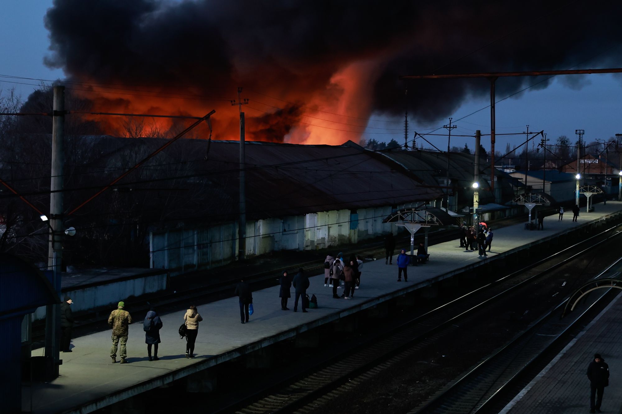 <i>Sergei Supinsky/AFP/Getty Images via CNN Newsource</i><br/>A Russian drone is shot down by Ukrainian air defences during a night strike on Kyiv on June 17