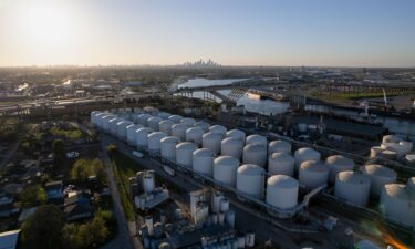Storage tanks at the Valero Houston Refinery in Houston on March 13