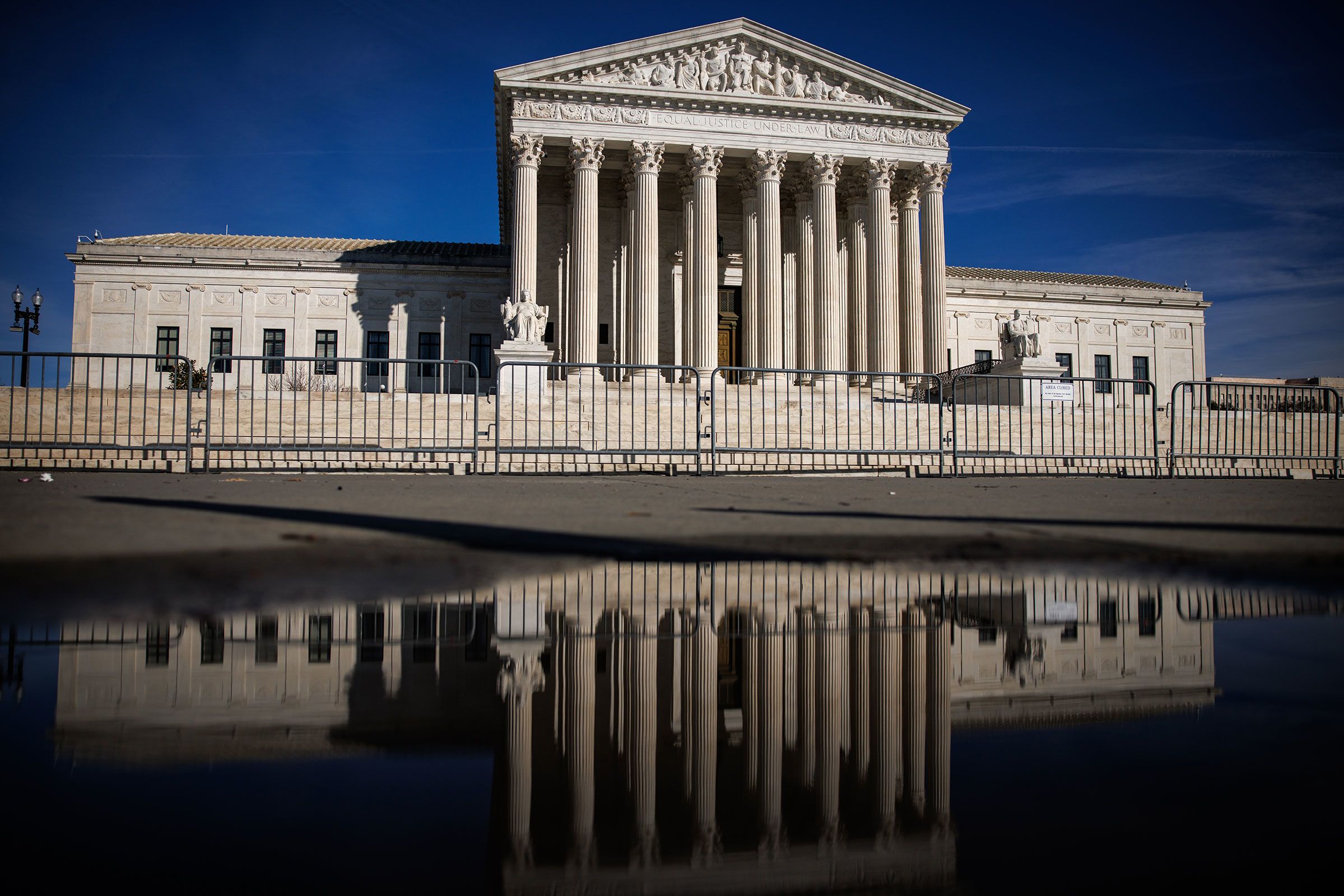 <i>Samuel Corum/Sipa USA/AP via CNN Newsource</i><br/>The US Supreme Court is seen on February 20.