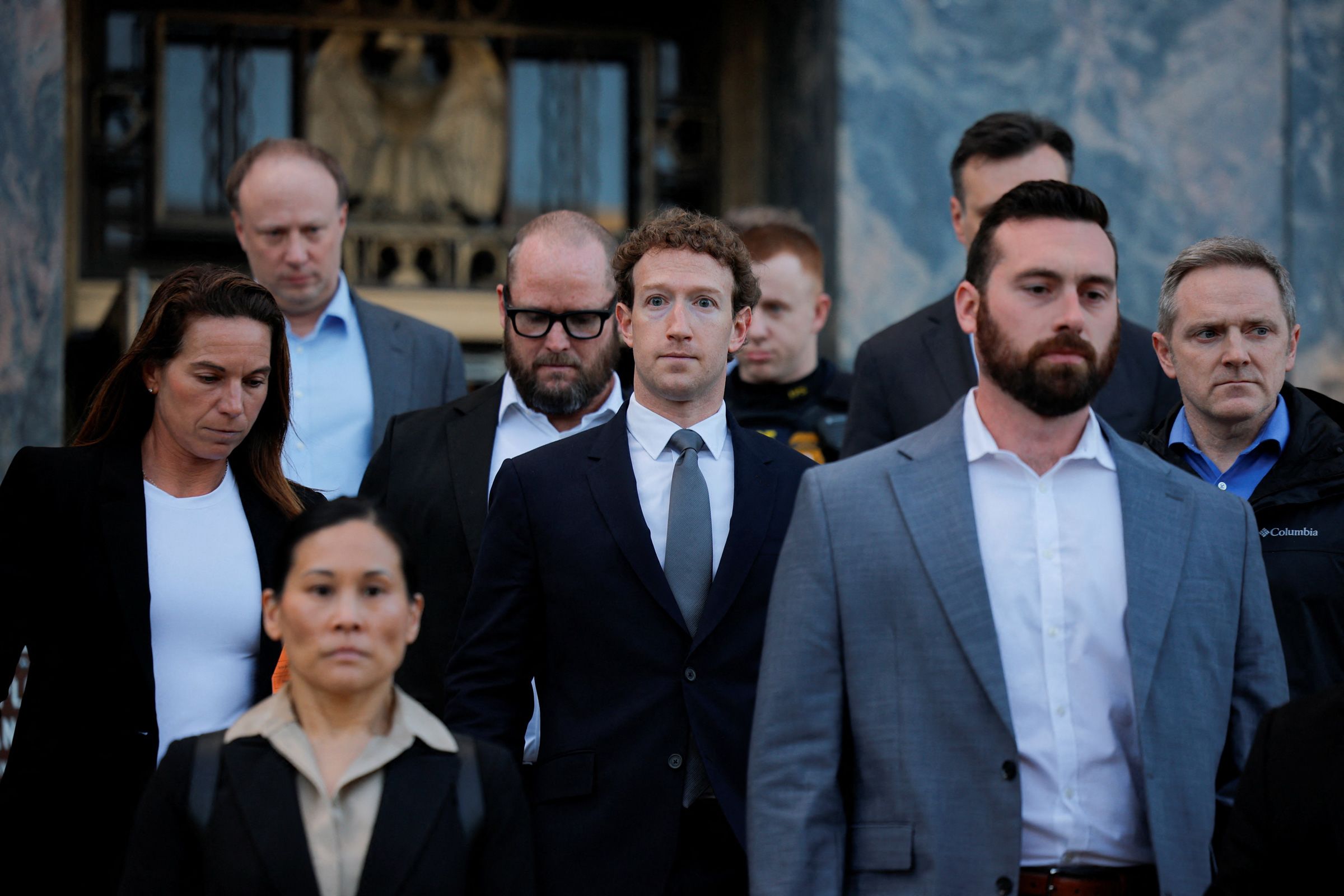 <i>Mike Blake/Reuters via CNN Newsource</i><br/>Meta Platforms CEO Mark Zuckerberg departs the court after taking the stand at a trial in a key test case accusing Meta and Google's YouTube of harming kids' mental health through addictive platforms