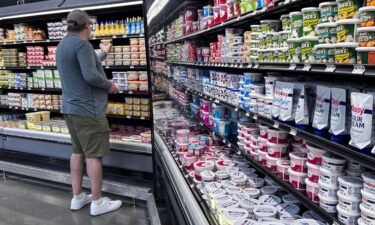 A man shops for butter at a supermarket in Houston on March 17.