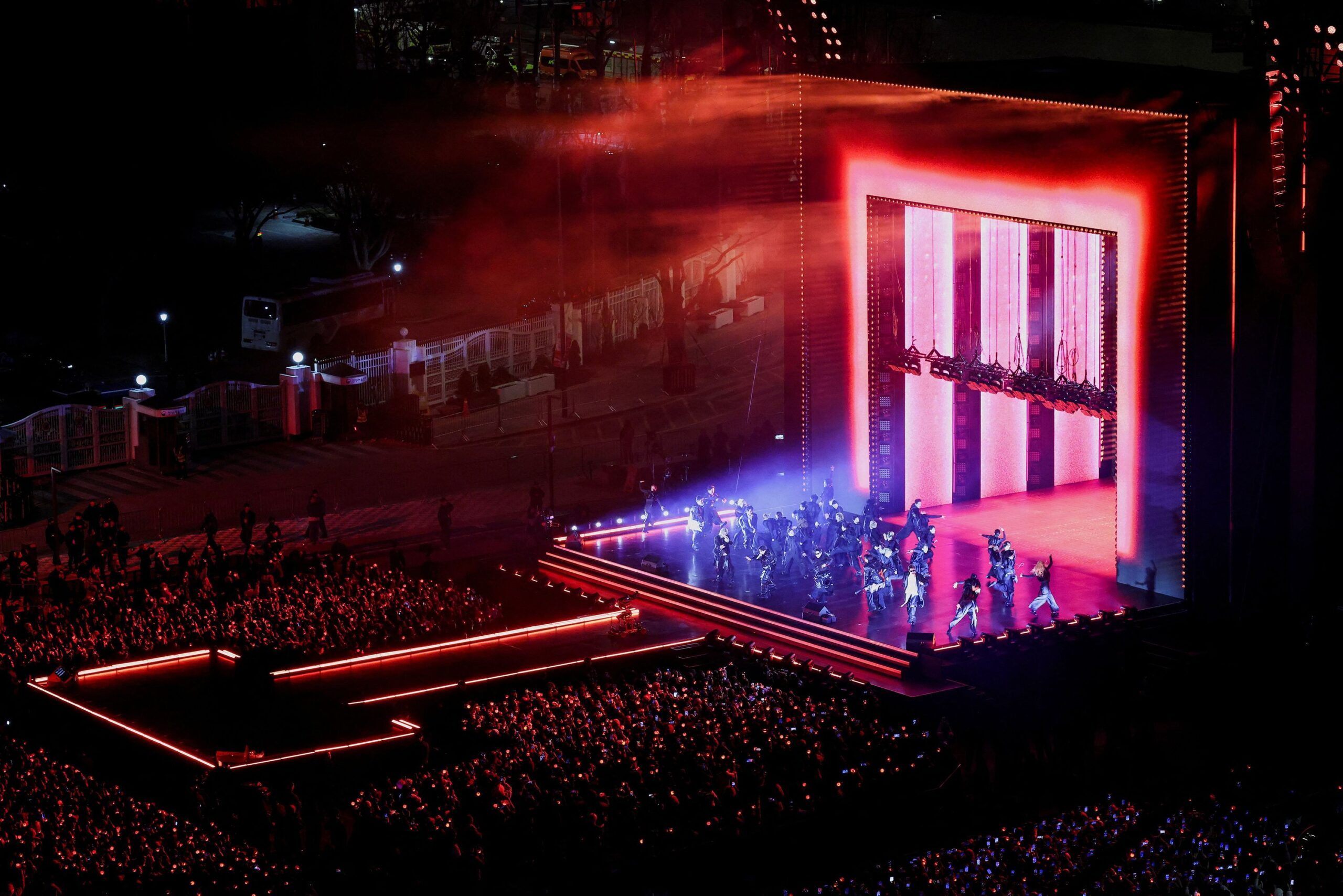 <i>Kim Hong-Ji/Pool/Reuters via CNN Newsource</i><br/>The concert featured tracks from BTS' newly released album as well as older hits like 