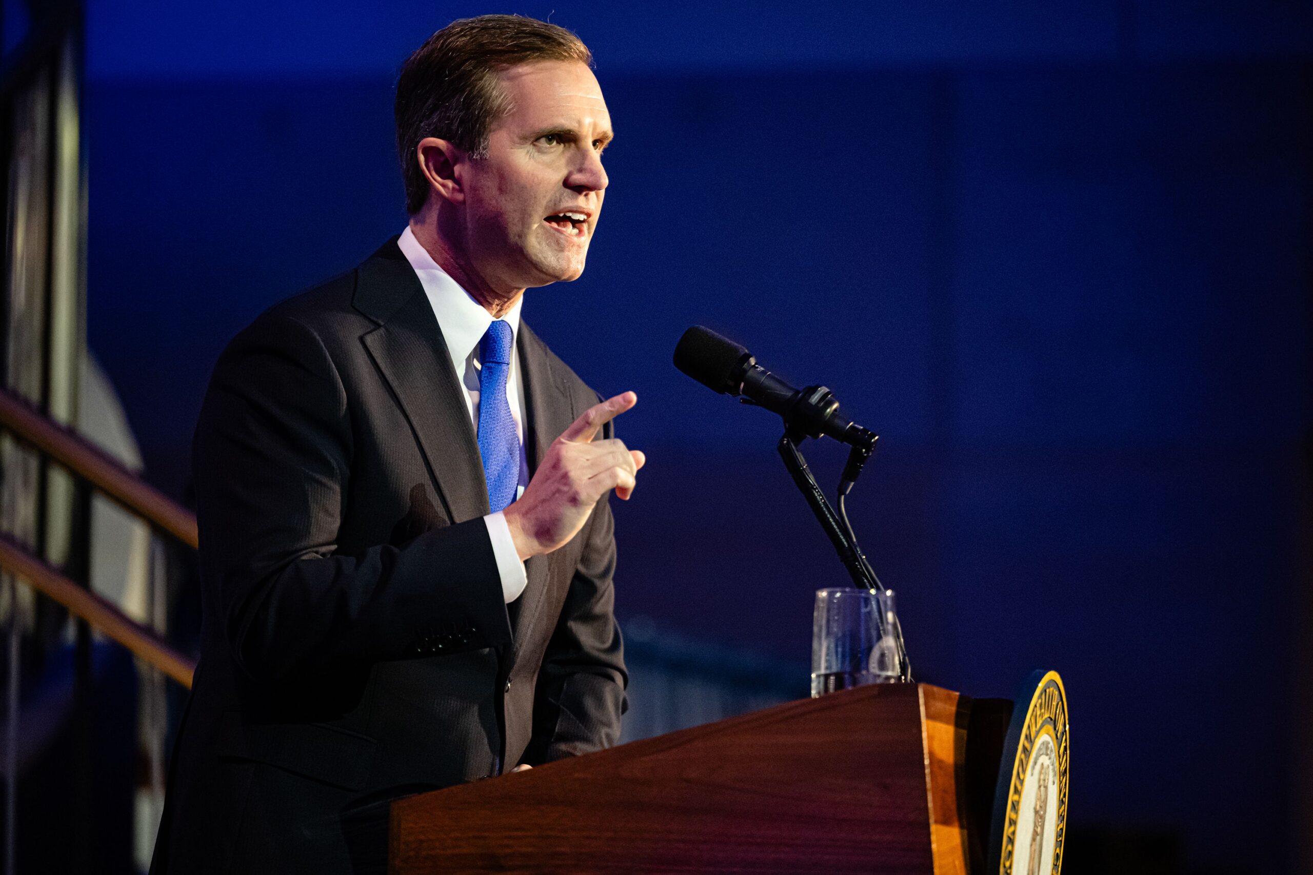 <i>Jon Cherry/Bloomberg/Getty Images via CNN Newsource</i><br/>Andy Beshear