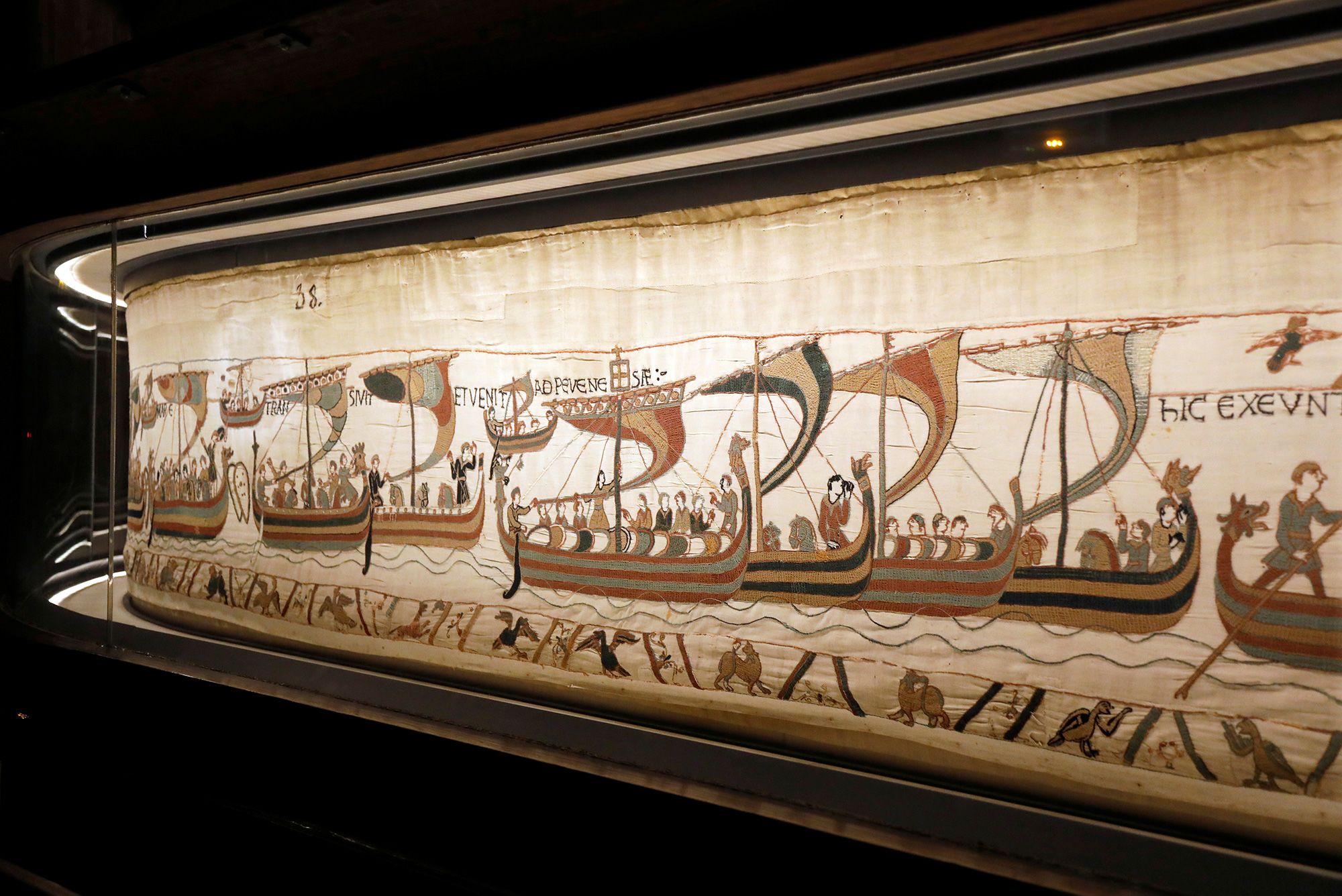 <i>Charles Platiau/Reuters via CNN Newsource</i><br/>A close-up of the Bayeux Tapestry